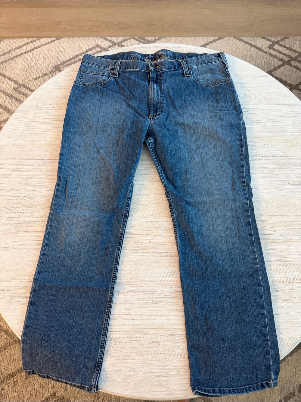 Carhartt Men's Blue Jeans - Comfortable Relaxed Fit